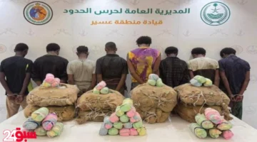 إحباط تهريب 160 كيلو قات وضبط 8 مخالفين لنظام أمن الحدود